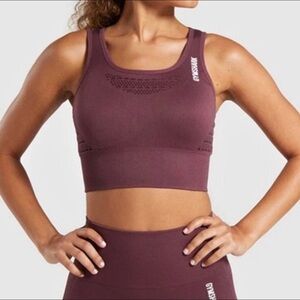 Gymshark Purple Sports Bra Seamless Supportive Design